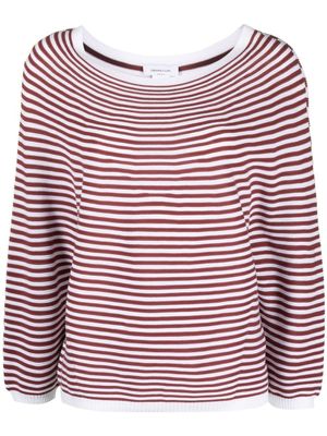 Fabiana Filippi pull en maille à rayures - Rouge