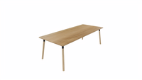 Tafel 8811 recht - 200 x 100 cm. - Zwart - Toscaans noten - Beuken naturel