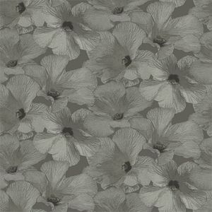 Dutch Wallcoverings Behang Annuell Hibiscus Bruin 11004