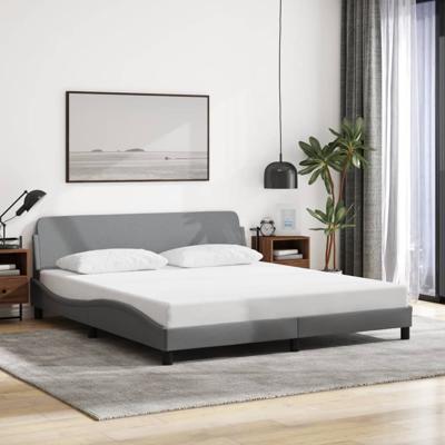 Bedframe "Dover" stof lichtgrijs 180x200 cm