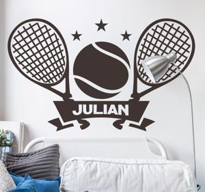 Muurstickers tekst Tennis raket