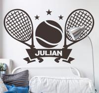 Muurstickers tekst Tennis raket - thumbnail