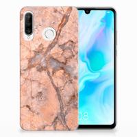Huawei P30 Lite | TPU | Siliconen hoesje | Marmer Oranje
