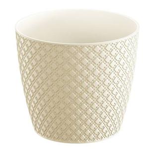 Prosperplast plantenpot|bloempot - kunststof - creme - D26 x H23 cm