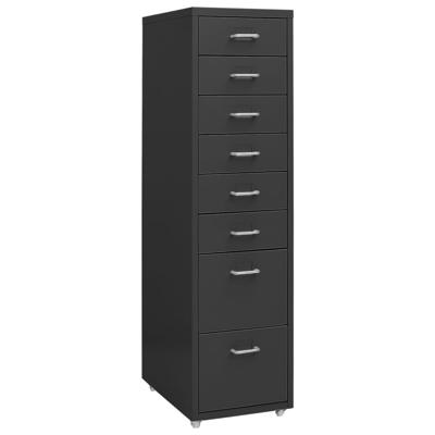 Ladeblok verrijdbaar 28x41x109 cm metaal antracietkleurig