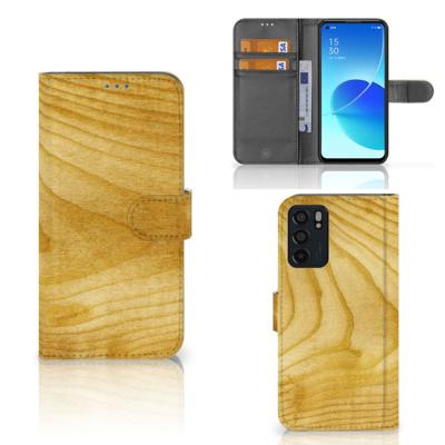 OPPO Reno6 5G | Book Style Case | Licht Hout