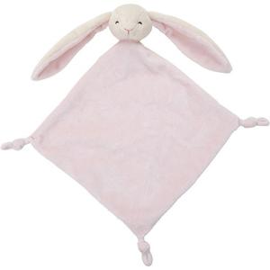 Nature Planet pluche knuffeldoekje/tuttel Konijn - roze - 40 x 40 cm