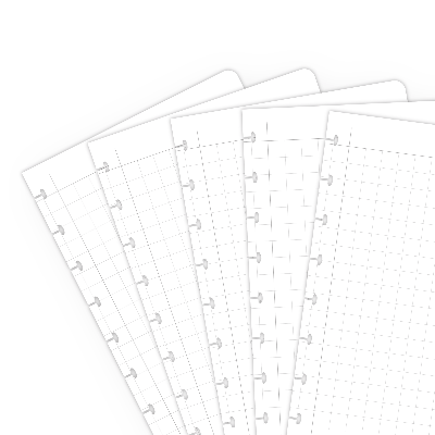 Set Extra Pagina's-A5 - ruitjes 1cm