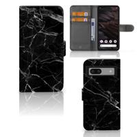 Google Pixel 7A | Bookcase | Marmer Zwart - Origineel Cadeau Vader