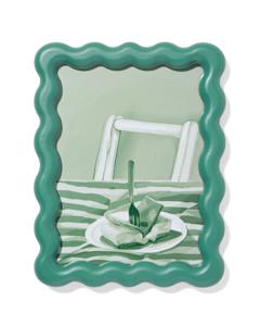 HEMA Fotolijst 15x20cm Hout Golvend Groen (groen)