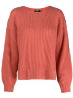 LIU JO pull en maille épaisse nervurée - Orange - thumbnail