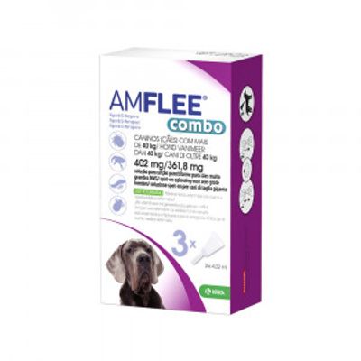 Amflee Combo Spot-On 402 mg hond XL 40+ kg 2 x 3 pipetten