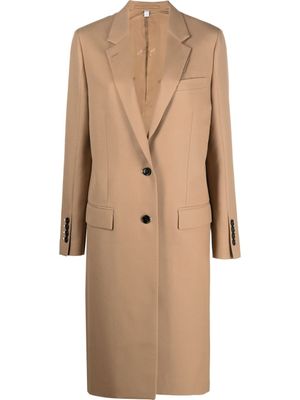Burberry manteau boutonné à revers crantés - Tons neutres