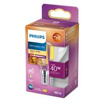 Philips LED Kogellamp Transparant - 40 W - E14 - Dimbaar warmwit licht