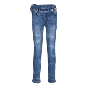 Dutch Dream denim Meisjes skinny jeans broek Ngombe - Midden blauw