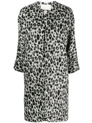 ISABEL MARANT manteau Ometia à imprimé léopard - Noir