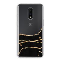 Gouden marmer: OnePlus 7 Transparant Hoesje