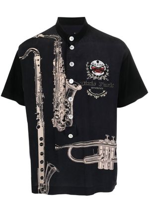 Gianfranco Ferré Pre-Owned chemise en soie à imprimé graphique (années 1990) - Noir