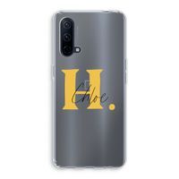 Amber Script: OnePlus Nord CE 5G Transparant Hoesje