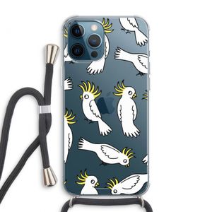 Papegaai: iPhone 12 Pro Max Transparant Hoesje met koord