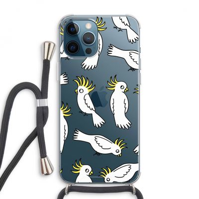 Papegaai: iPhone 12 Pro Max Transparant Hoesje met koord