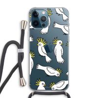 Papegaai: iPhone 12 Pro Max Transparant Hoesje met koord