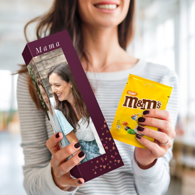 Gepersonaliseerd cadeaupakket met M&M's chocolade