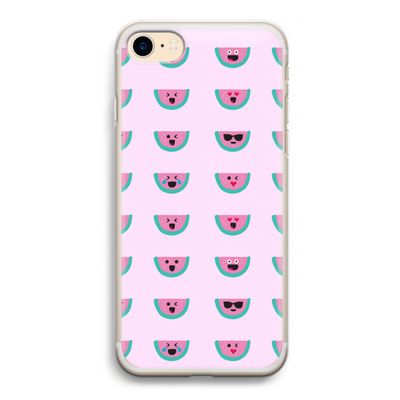 Smiley watermeloenprint: iPhone 7 Transparant Hoesje