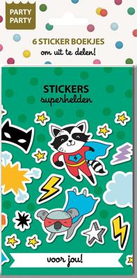 Party Party 6 Sticker boekjes - Superhelden (Paperback)