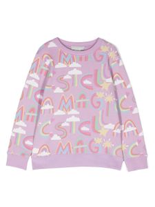 Stella McCartney Kids sweat à imprimé graphique - Violet