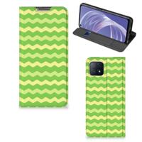 OPPO A73 5G | Hoesje met Magneet | Waves Green