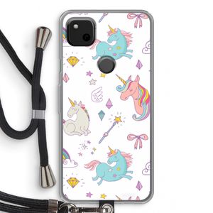 Fantasiewereld: Pixel 4a Transparant Hoesje met koord