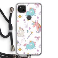 Fantasiewereld: Pixel 4a Transparant Hoesje met koord