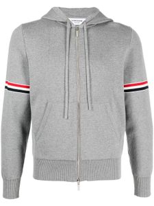 Thom Browne hoodie zippé à rayures - Gris