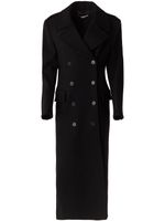 Stella McCartney manteau en laine à boutonnière croisée - Noir