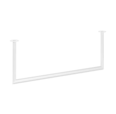 Garderobestang wit U vorm Ø32 mm - per meter