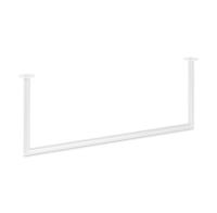 Garderobestang wit U vorm Ø32 mm - per meter