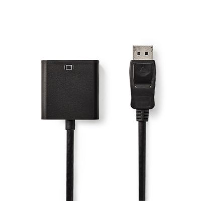 Nedis CCGB37351BK02 Displayport - Vga-kabel Displayport Male - Vga Female 0,2 M Zwart
