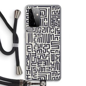 Moroccan Print: Samsung Galaxy A72 5G Transparant Hoesje met koord