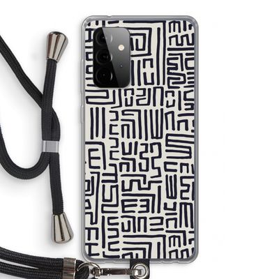 Moroccan Print: Samsung Galaxy A72 5G Transparant Hoesje met koord