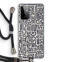 Moroccan Print: Samsung Galaxy A72 5G Transparant Hoesje met koord