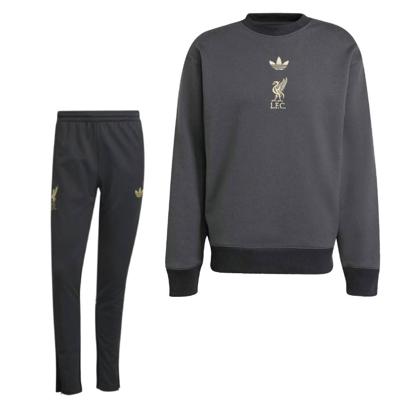 adidas Liverpool Lifestyler Crew Trainingspak Zwart