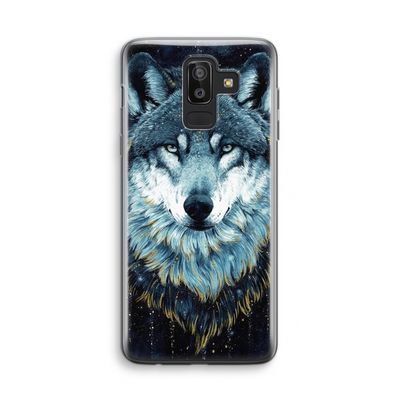 Darkness Wolf: Samsung Galaxy J8 (2018) Transparant Hoesje