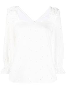 PS Paul Smith blouse en coton à broderie anglaise - Blanc