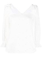 PS Paul Smith blouse en coton à broderie anglaise - Blanc