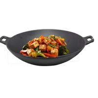 Wokpan / wadjan gietijzer - zwart - D31 cm - zware kwaliteit