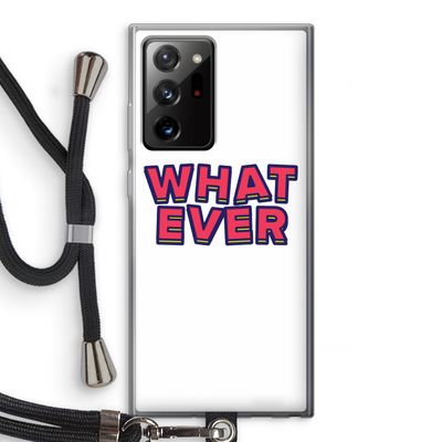 Whatever: Samsung Galaxy Note 20 Ultra / Note 20 Ultra 5G Transparant Hoesje met koord