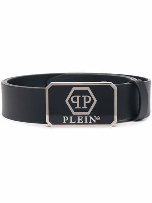 Philipp Plein ceinture à boucle logo - Noir