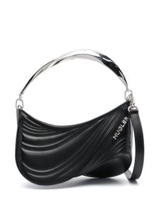 Mugler petit sac cabas embossé Spiral Curve 01 - Noir