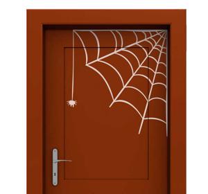 Deursticker spinnenweb Halloween